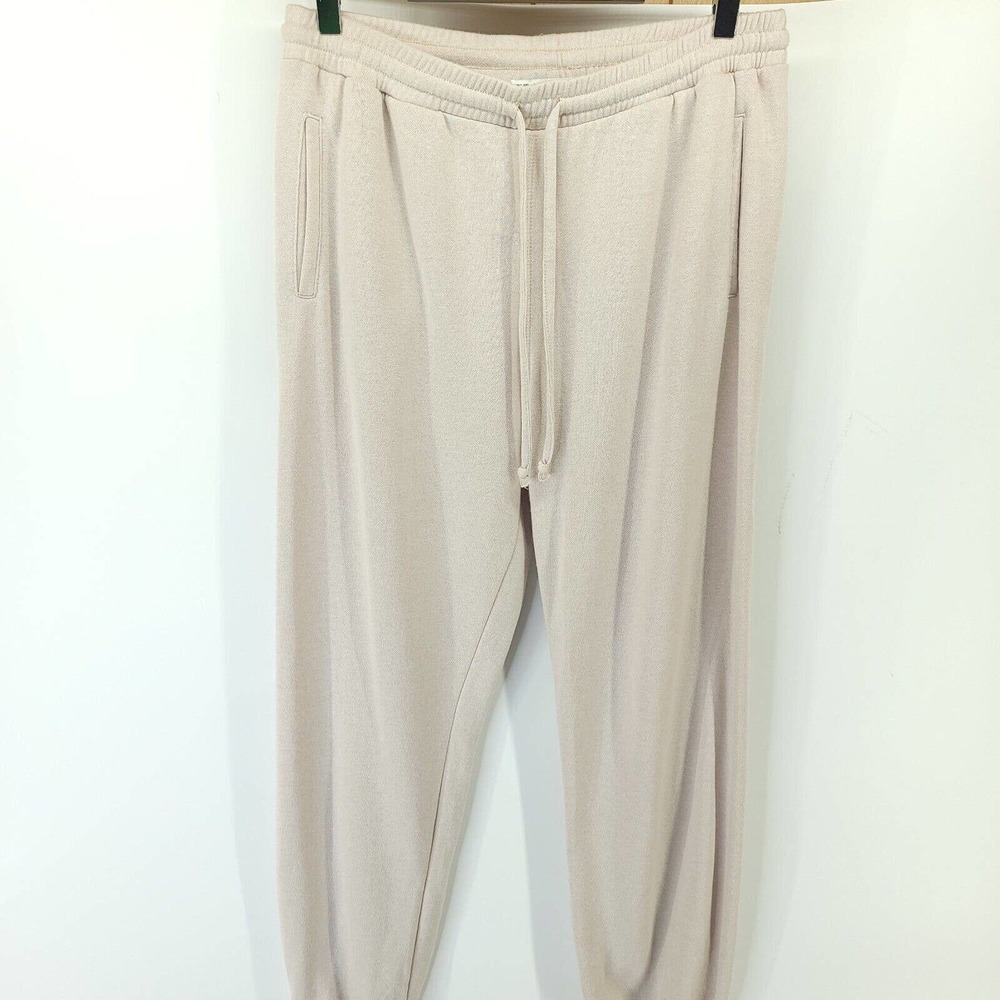 Sub_Urban Riot Sweatpants Womens Large Ivory Jogger Draw String Elastic Waist